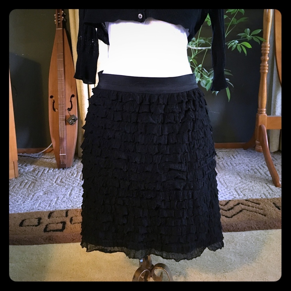 Marks and Spencer ruffled black skirt